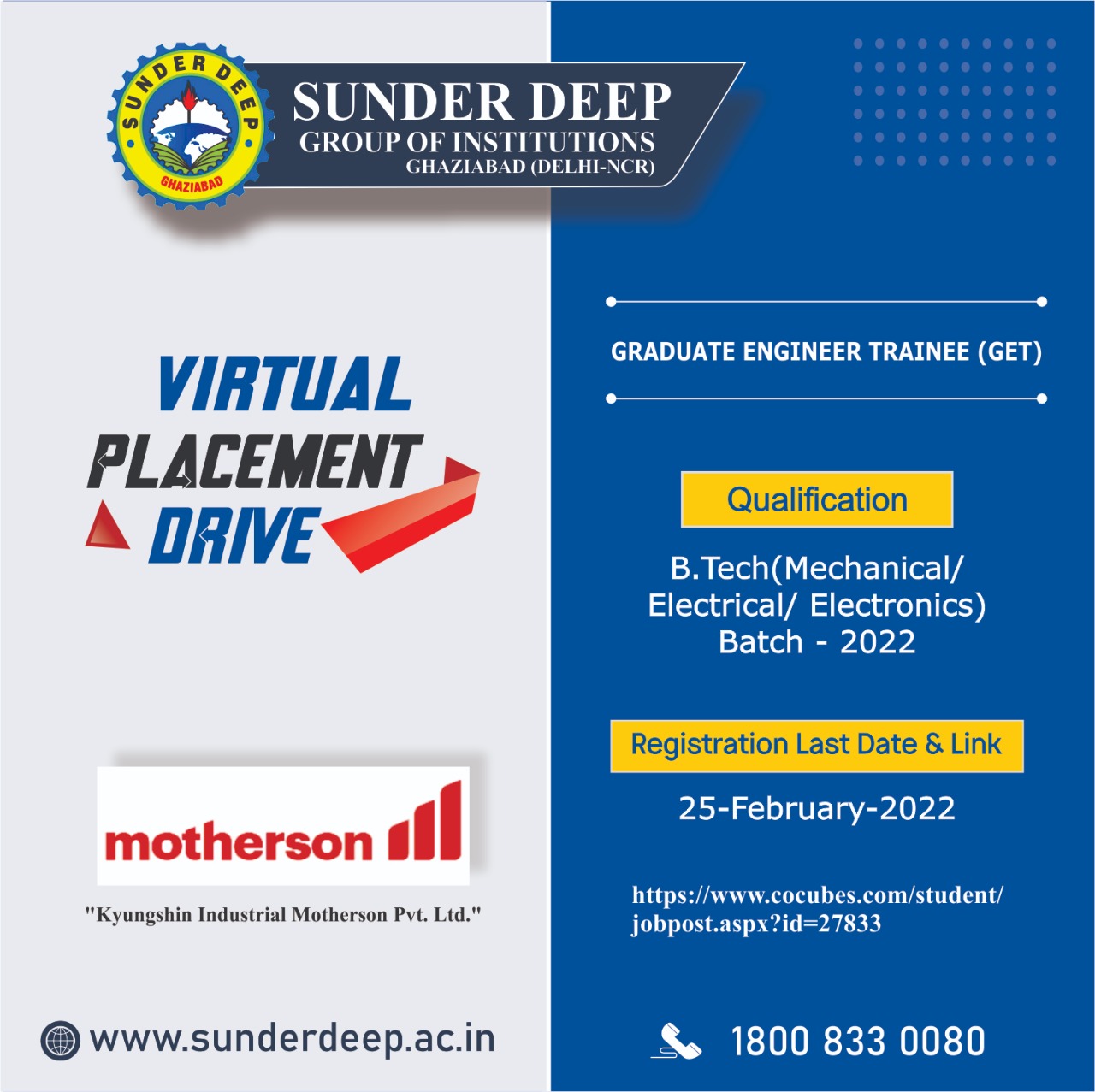 Virtual Placement Drive by Motherson